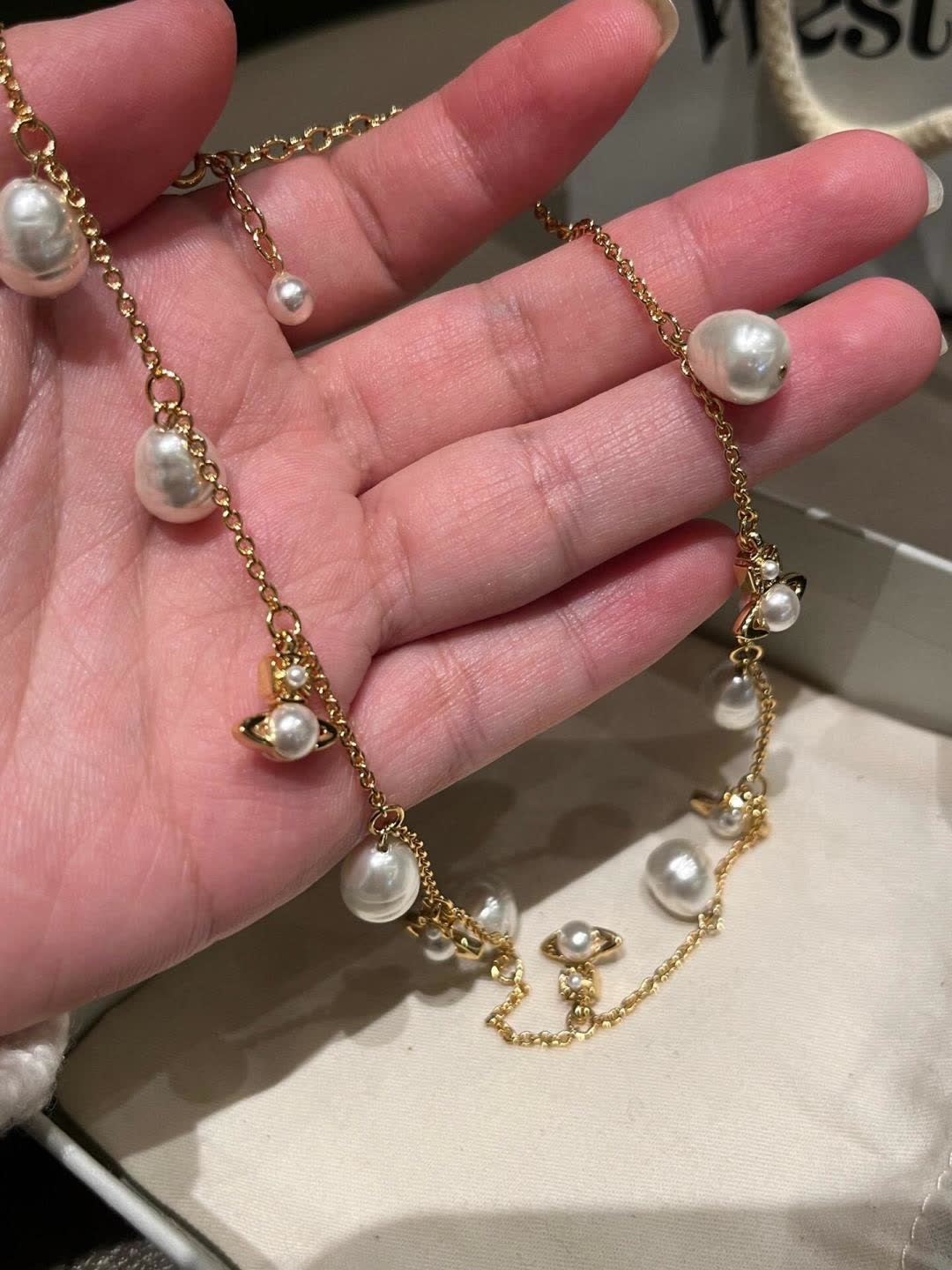 Vivienne Westwood Pearl and Bee Necklace